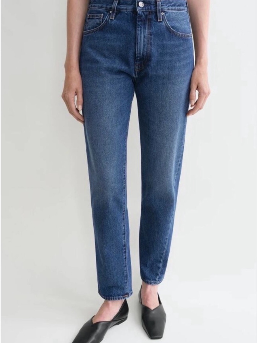 Toteme Mid-Blue Classic Leg Twist Seam Jeans